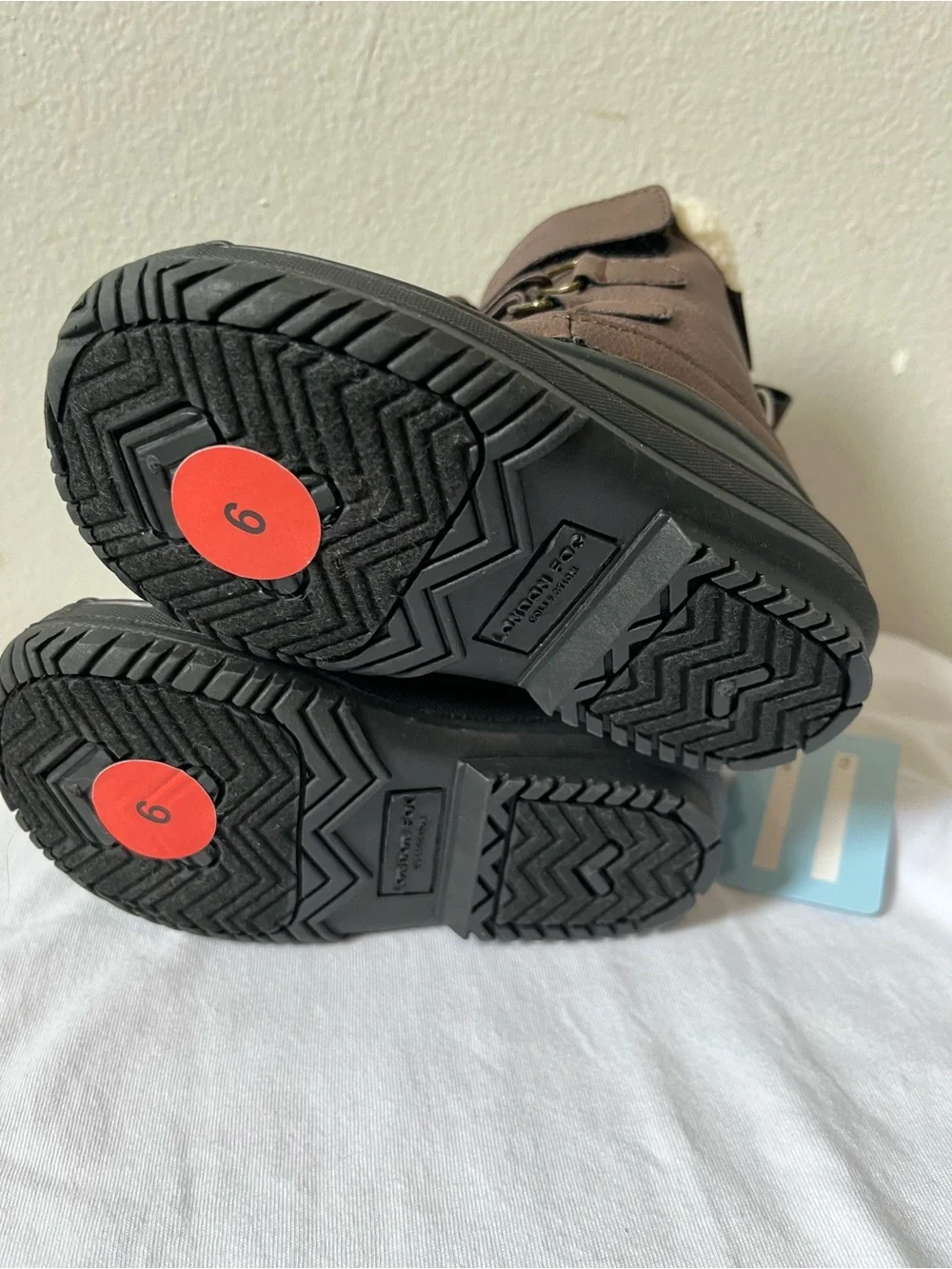 London Fog Kids Brown and Black Winter Boots